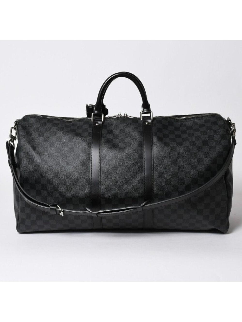 Louis Vuitton Keepall Bandouliere 55 Boston Bag Damier Graphite Black
